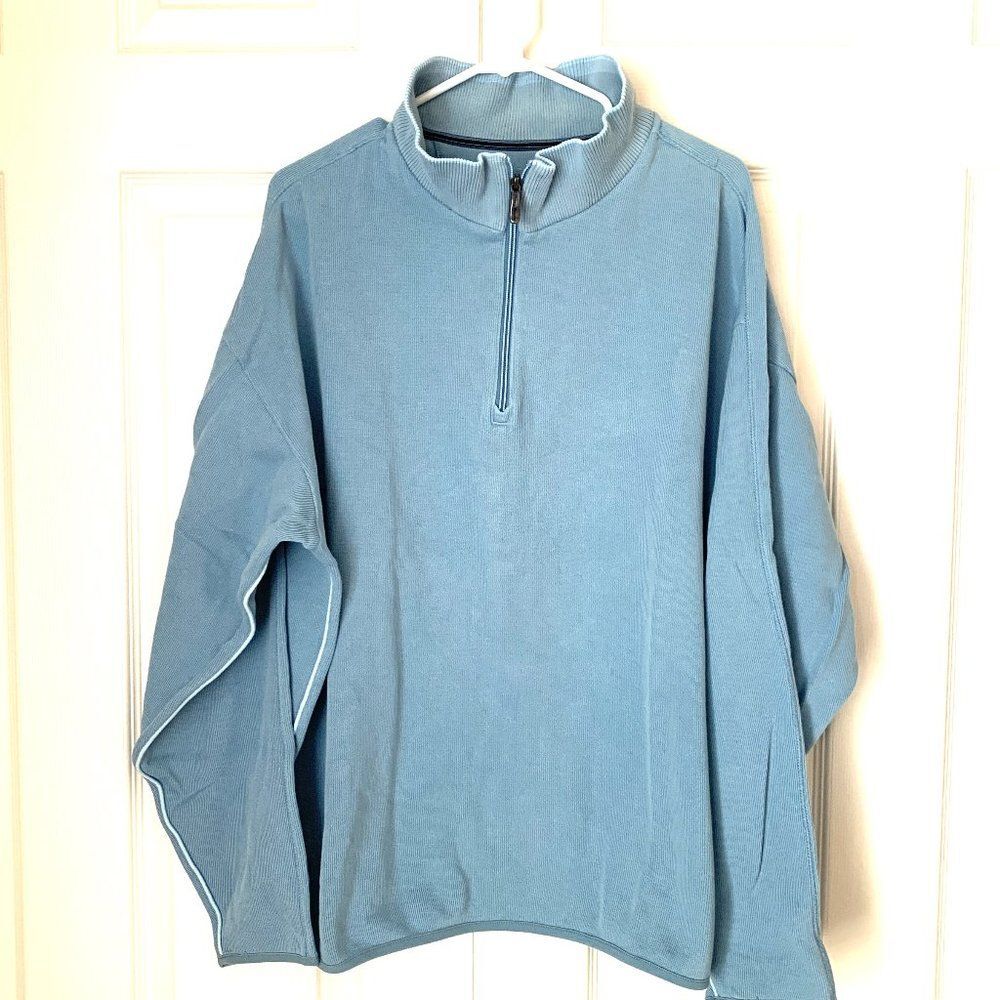 TOMMY BAHAMA Powder Blue  Quarter Half Zip Top Sz XL